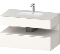 Duravit Collection One lavabo à encastrer avec meuble sous-vasque en console, 1000x550x600mm, niche blanc supermat, QA4786084840010
