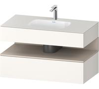 Duravit Collection One lavabo à encastrer avec meuble sous-vasque en console, 1000x550x600mm, niche Taupe Supermatt, QA4786083840000