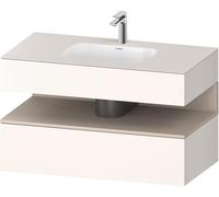 Duravit Collection One lavabo à encastrer avec meuble sous-vasque en console, 1000x550x600mm, niche Taupe Supermatt, QA4786083840000
