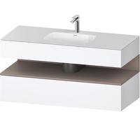 Duravit Collection One lavabo à encastrer avec meuble sous-vasque en console, 1200x550x600mm, niche basalte mat, QA4787043180010