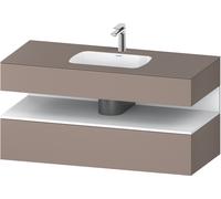 Duravit Collection One lavabo à encastrer avec meuble sous-vasque en console, 1200x550x600mm, niche blanc mat, QA4787018430000