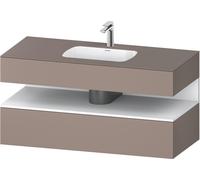 Duravit Collection One lavabo à encastrer avec meuble sous-vasque en console, 1200x550x600mm, niche blanc mat, QA4787018430000
