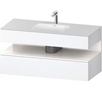 Duravit Collection One lavabo à encastrer avec meuble sous-vasque en console, 1200x550x600mm, niche blanc ultra-brillant, QA4787022180010