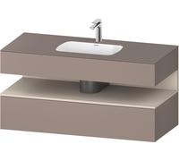 Duravit Collection One lavabo à encastrer avec meuble sous-vasque en console, 1200x550x600mm, niche Taupe Supermatt, QA4787083430000