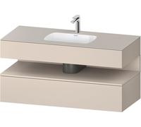 Duravit Collection One lavabo à encastrer avec meuble sous-vasque en console, 1200x550x600mm, niche Taupe Supermatt, QA4787083830000