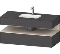 Duravit Collection One lavabo à encastrer avec meuble sous-vasque en console, 1200x550x600mm, niche Taupe Supermatt, QA4787083490000