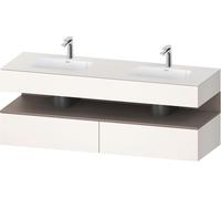 Duravit Collection One lavabo à encastrer avec meuble sous-vasque en console, 1600x550x600mm, niche basalte mat, lavabos doubles, QA4797043840010