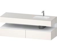 Duravit Collection One lavabo à encastrer avec meuble sous-vasque en console, 1600x550x600mm, niche blanc mat, vasque à droite, QA4796018840010