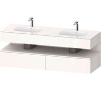 Duravit Collection One lavabo à encastrer avec meuble sous-vasque en console, 1600x550x600mm, niche blanc supermat, double lavabos double, QA4797084220000
