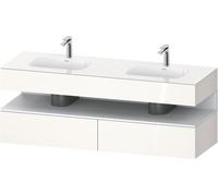Duravit Collection One lavabo à encastrer avec meuble sous-vasque en console, 1600x550x600mm, niche blanc mat, lavabos doubles, QA4797018220000