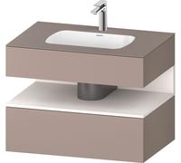 Duravit Collection One lavabo à encastrer avec meuble sous-vasque en console, 800x550x600mm, niche blanc supermat, QA4785084430000
