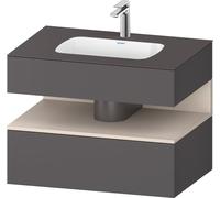 Duravit Collection One lavabo à encastrer avec meuble sous-vasque en console, 800x550x600mm, niche Taupe Supermatt, QA4785083490000