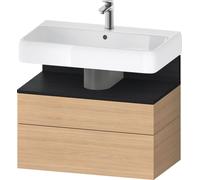 Duravit Collection One Meuble sous-lavabo, 1 tiroir et 1 coulissant, 790x470x590mm, niche chêne noir, QA4394016300010