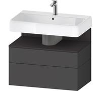 Duravit Collection One Meuble sous-lavabo, 1 tiroir et 1 coulissant, 790x470x590mm, niche graphite super mate, QA4394080490010