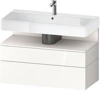 Duravit Collection One Meuble sous-lavabo, 1 tiroir et 1 coulissant, 990x470x590mm, en niche blanc supermatt, QA4395084220010