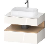 Duravit Collection One Meuble sous-vasque avec console, 1 tiroir, découpe au centre, 800x550x600mm, niche en chêne naturel, QA4730030220000