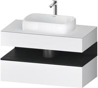 Duravit Collection One Meuble sous-vasque sur console, 1 tiroir, 1 tiroir, découpe au centre, 1000x550x600mm, niche chêne noir, QA4731016180000