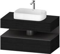 Duravit Collection One Meuble sous-vasque sur console, 1 tiroir, 1 tiroir, découpe au centre, 1000x550x600mm, niche graphite mat, QA4731049160000