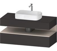 Duravit Collection One Meuble sous-vasque sur console, 1 tiroir, 1 tiroir, découpe au centre, 1200x550x600mm, niche Taupe Matt, QA4732091800000