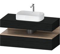 Duravit Collection One Meuble sous-vasque sur console, 1 tiroir, 1 tiroir, découpe au centre, 1200x550x600mm, niche chêne mamelonné, QA4732055160010