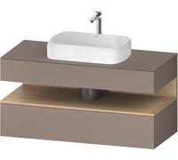 Duravit Collection One Meuble sous-vasque sur console, 1 tiroir, 1 tiroir, découpe au centre, 1200x550x600mm, niche en chêne naturel, QA4732030430000
