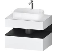 Duravit Collection One Meuble sous-vasque sur console, 1 tiroir, découpe au centre, 800x550x600mm, niche chêne noir, QA4730016180010