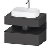 Duravit Collection One Meuble sous-vasque sur console, 1 tiroir, découpe au centre, 800x550x600mm, niche chêne noir, QA4730016490000