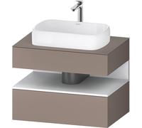 Duravit Collection One Meuble sous-vasque sur console, 1 tiroir, découpe au centre, 800x550x600mm, niche blanc mat, QA4730018430010