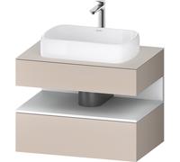 Duravit Collection One Meuble sous-vasque sur console, 1 tiroir, découpe au centre, 800x550x600mm, niche blanc mat, QA4730018910010