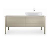 Duravit Luv Meuble lavabo LU9468R1717 178,3x59,5cm, droite, structure blanche, en pierre de quartz, 1 découpe