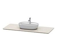 Duravit Plan de toilette Luv LU946602525 138,8×59,5 cm quartz sable avec 1 découpe