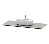 Duravit Console en pierre de quartz Luv LU9466 138,8×59,5 cm, 1 découpe, structure grise