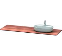 Duravit Console de lavabo Luv LU9463R - Bois massif en noyer largeur 1783 mm - Droite, 1 découpe