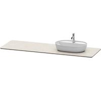 Duravit Console Luv LU9468R2525 178,3x59,5cm, droite, structure en sable, en pierre de quartz, 1 découpe