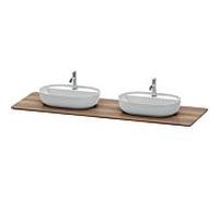 Duravit Console Luv LU9462B7777 178,3x59,5cm, noyer, bois massif, avec 2 découpes