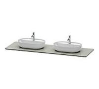 Duravit Console Luv LU9467B3333 178,3x59,5cm, Structure grise, en pierre de quartz, 2 découpes