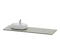 Duravit Console Luv LU9468L3333 178,3x59,5cm, gauche, structure grise, en pierre de quartz, 1 découpe