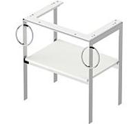 Duravit Console pour lavabo White Tulip WT4546B3636 68,4 x 45 cm, blanc satiné mat, sur pied, métal, 2 porte-serviettes