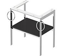Duravit Console pour lavabo White Tulip WT4546B5858 68,4 x 45 cm, Graphit , sur pied, métal, 2 porte-serviettes