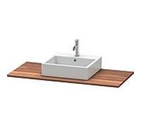 Duravit console XSquare en bois massif XS061F07777 120x55cm, noyer américain, avec 1 découpe