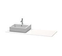 Duravit Console XSquare XS060GL2222 – 1400x16x550 mm – 1 découpe à gauche – Décor blanc brillant