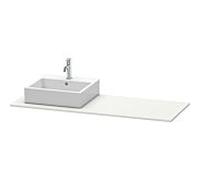 Duravit Console XSquare XS060GL3939 140x55cm, avec 1 découpe, gauche, blanc nordique1 blanc mat