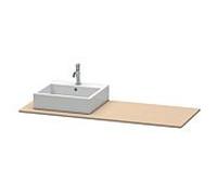 Duravit Console XSquare XS060GL7575 140x55cm, avec 1 découpe, gauche, Leinen