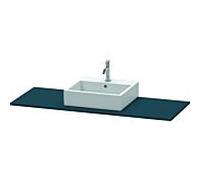 Duravit console XSquare XS060GM9898 140x55cm, avec découpe 2000 , centre, Nachtblau seidenmatt