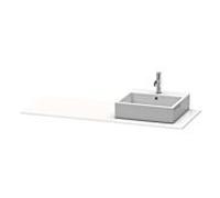 Duravit Console XSquare XS060GR2222 140x55 cm ép. 16 mm avec découpe droite blanc brillant