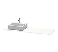 Duravit Console XSquare XS060HL3939 160x55cm, avec 1 découpe, gauche, nordique blanc mat