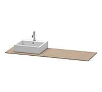 Duravit Console XSquare XS060HL7575 160x55cm, avec 1 découpe, gauche, Leinen
