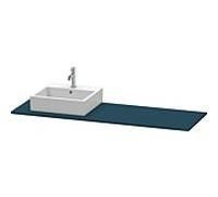 Duravit Console XSquare XS060HL9898 160x55cm, avec 1 découpe, gauche, satiné bleu nuit