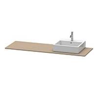 Duravit console XSquare XS060HR7575 160x55cm, avec découpe 2000 , droite, Leinen