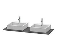 Duravit Console XSquare XS063GB4949 140 x 55 cm, 2 découpes, gris mat